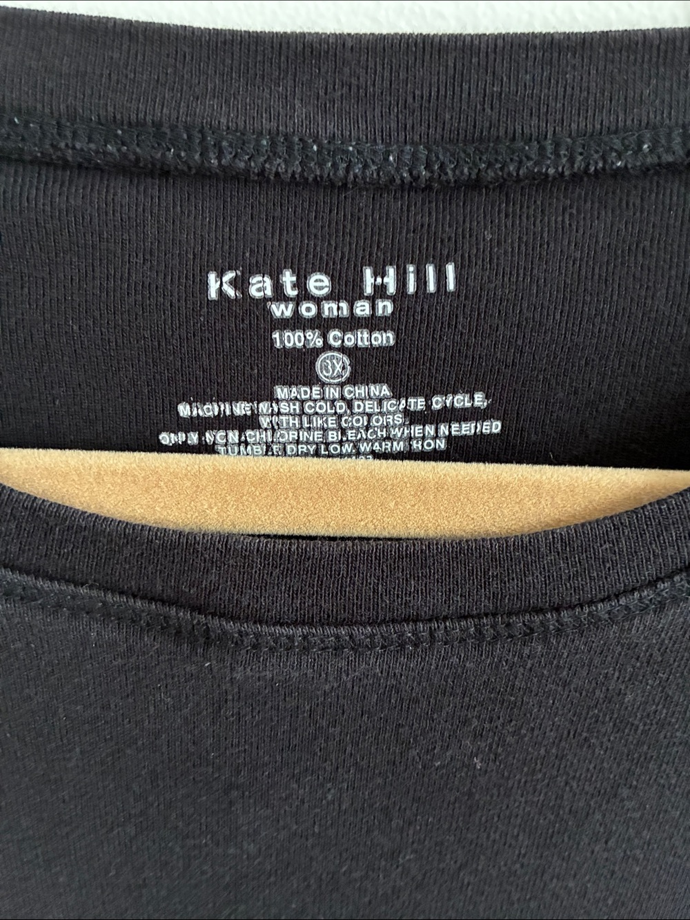 Kate Hill Black Crewneck T-Shirt